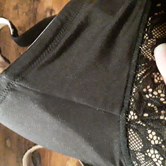 NWOT 36C Warner's Black & Tan Lace Lightly Padded Wirefree Comfy & Sexy Bra - Picture 6 of 16
